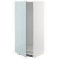 METOD High cabinet for fridge/freezer, white/Kallarp light grey-blue, 60x60x140 cm
