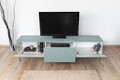 TV Cabinet Nicole 200 cm, sage/gold legs