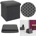 Folding Storage Pouffe Vels Atom, grey
