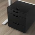 GALANT Drawer unit on casters, black stained ash veneer, 45x55 cm