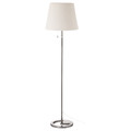 NYFORS Floor lamp, nickel-plated white