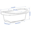 LÄTTSAM Baby bath, white/turquoise