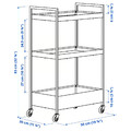 NISSAFORS Trolley, beige, 50.5x30x83 cm