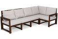 Outdoor Corner Furniture Set MALTA, dark brown/grey