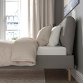 SAGESUND Upholstered bed frame, Diseröd brown,140x200 cm
