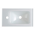 Glass Wall-Mounted Basin GoodHome Tapti 45x26cm, white