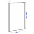 MITTZON Whiteboard/noticeboard, white, 84x110x2 cm