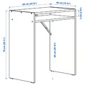 TORALD Desk with shelf unit, white, 65x40 cm