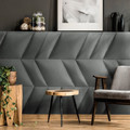 Upholstered Wall Panel Parallelogram Stegu Mollis 15x30cm L, grey