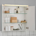 TREASJÖN Mirror cab 2 door/built-in lighting, 80x17x75 cm