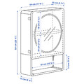 IVÖSJÖN Mirror cabinet with 1 door, green, 44x15x59 cm