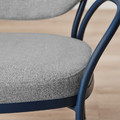 ISMANTORP Armchair, metal black-blue/Tibbleby beige-grey