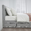GLADSTAD Upholstered bed, 4 storage boxes, Kabusa light grey, 140x200 cm