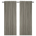 LAGEROLVON Room darkening curtains, 1 pair, beige, 145x300 cm