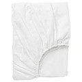 DVALA Fitted sheet, white, 120x200 cm