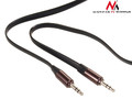Cable 3.5mm jack, flat 1m, metal plug, black Maclean MCTV-694 B