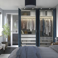 PAX / FYRUDDEN Wardrobe combination, white/white, 200x60x236 cm