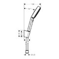 Hansgrohe Shower Set with Hose Pulsify Select 3-Spray, black