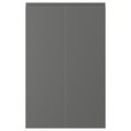 VOXTORP 2-p door f corner base cabinet set, right-hand dark grey, 25x80 cm