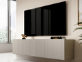 Wall-Mounted TV Cabinet Nicole 150 cm, cashmere/matt cashmere