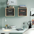 TROFAST Wall storage, light white stained pine/dark grey, 32x21x30 cm