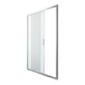 GoodHome Sliding Shower Door Beloya 140 cm, chrome/transparent