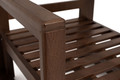 Outdoor Furniture Set Malta for 4 persons, dark brown/grey