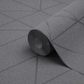 GoodHome Vinyl Wallpaper on Fleece Patula, dark grey