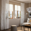 BERGNEJLIKA Net curtains, 1 pair, white/with heading tape, 145x250 cm