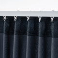 SANELA Curtains, 1 pair, dark blue, 140x300 cm