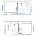 SÖDERBODA Built-in dishwasher, IKEA 500 stainless steel colour, 60 cm