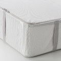 HEMMAFIXARE Storage case, fabric striped/white/grey, 34x51x19 cm