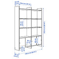 LÅDMAKARE Storage combination w sliding doors, with 6 shelves/oak effect, 159x35x212 cm