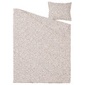 GULLNATTLJUS Duvet cover and pillowcase, white/floral pattern, 150x200/50x60 cm
