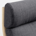 WRONG! POÄNG Armchair, white stained oak veneer/Skiftebo dark grey
