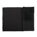 Airy Dish Drying Mat with Folding Rack, black