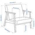 EKENÄSET Armchair, Jonsbyn black