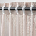 MATILDA Sheer curtains, 1 pair, pale pink/with heading tape, 145x250 cm
