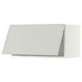 METOD Wall cabinet horizontal, white/Aspudden light grey, 80x40 cm