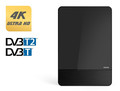 Hama DVB-T/DVB-T2 Indoor Antenna, Performance 45, Flat, Active, black