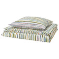 SUMPGRÖE Duvet cover and pillowcase, multicolour/striped, 150x200/50x60 cm