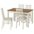 ÅLHULT / ÅLHULT Table and 4 chairs, beige/brown/Kabusa light beige beige, 120x80 cm