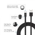 V-TAC Cable microUSB M 1m 2.4A, black