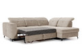 Corner Sofa-Bed Right Belavio L Austin 02 Beige