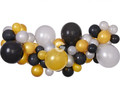 DIY Balloon Garland Kit 65pcs, gold-black-silver