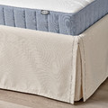 TÄRNKULLEN Upholstered bed frame, Vissle beige/Luröy, 160x200 cm