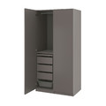 PAX / FORSAND Wardrobe combination, dark grey/dark grey, 100x60x201 cm