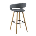 Bar Stool Grace, low, dark grey