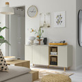 LEDAMOT Cabinet, light grey-beige, 150x42x75 cm