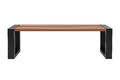 Architectural Metal Garden Bench Bold 150cm, black-brown